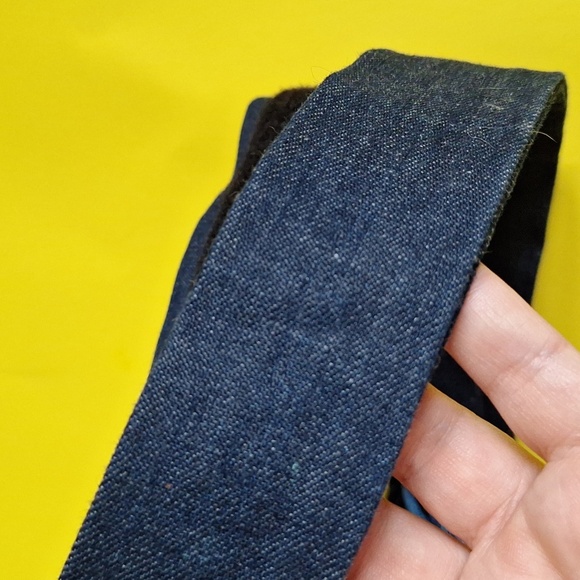 Vintage Ione Braided Western Belt – Denim & Blue Cord with Cowboy Buckle (39”) - Picture 9 of 9